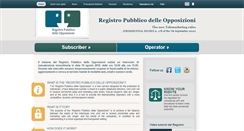 Desktop Screenshot of operatori.registrodelleopposizioni.it