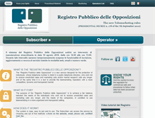 Tablet Screenshot of operatori.registrodelleopposizioni.it